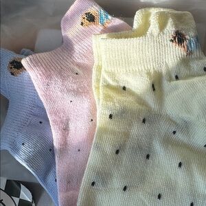 NEW Cute Dachshund Dog Embroidered Socks Set